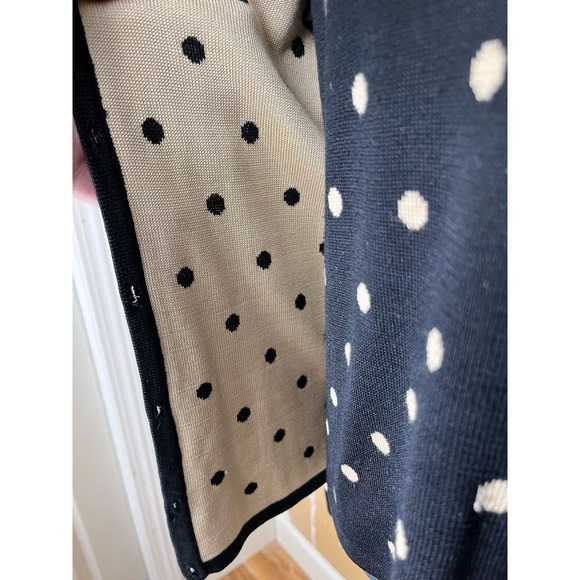 Belford, 100% Silk, Matching Sweater and Cardigan, Black and Beige, Small - Picture 3 of 9